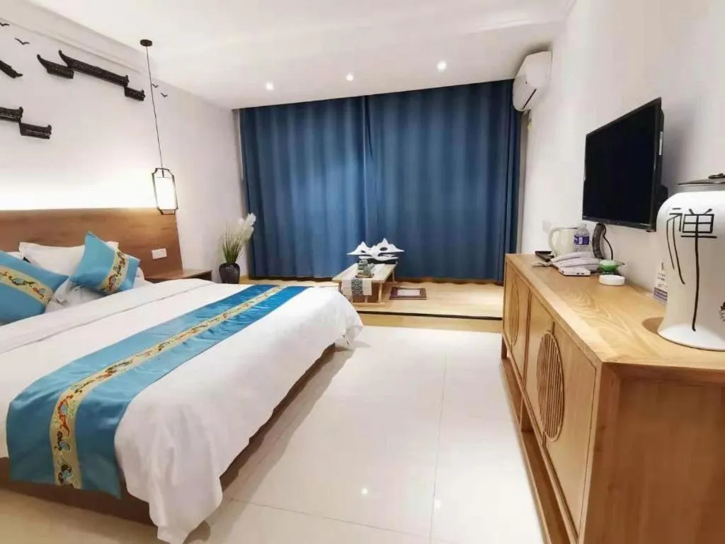 Bed in Shell Zaozhuang Taierzhuang Ancient City East Gate Hotel