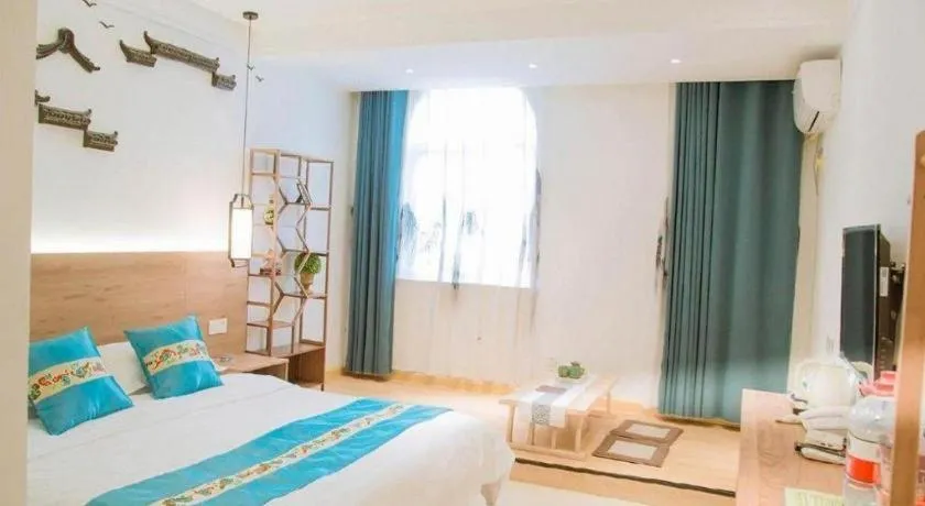 Bed in Shell Zaozhuang Taierzhuang Ancient City East Gate Hotel