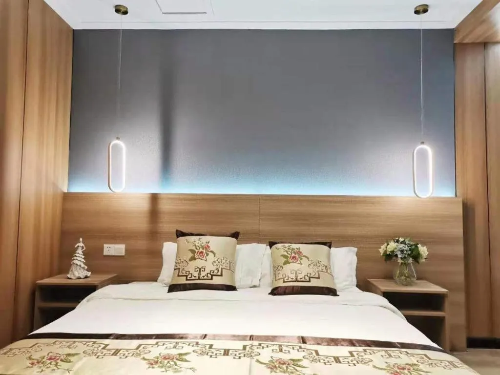 Bed in Shell Zaozhuang Taierzhuang Ancient City East Gate Hotel