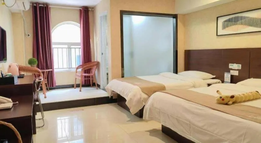 Bed in Shell Zaozhuang Taierzhuang Ancient City East Gate Hotel