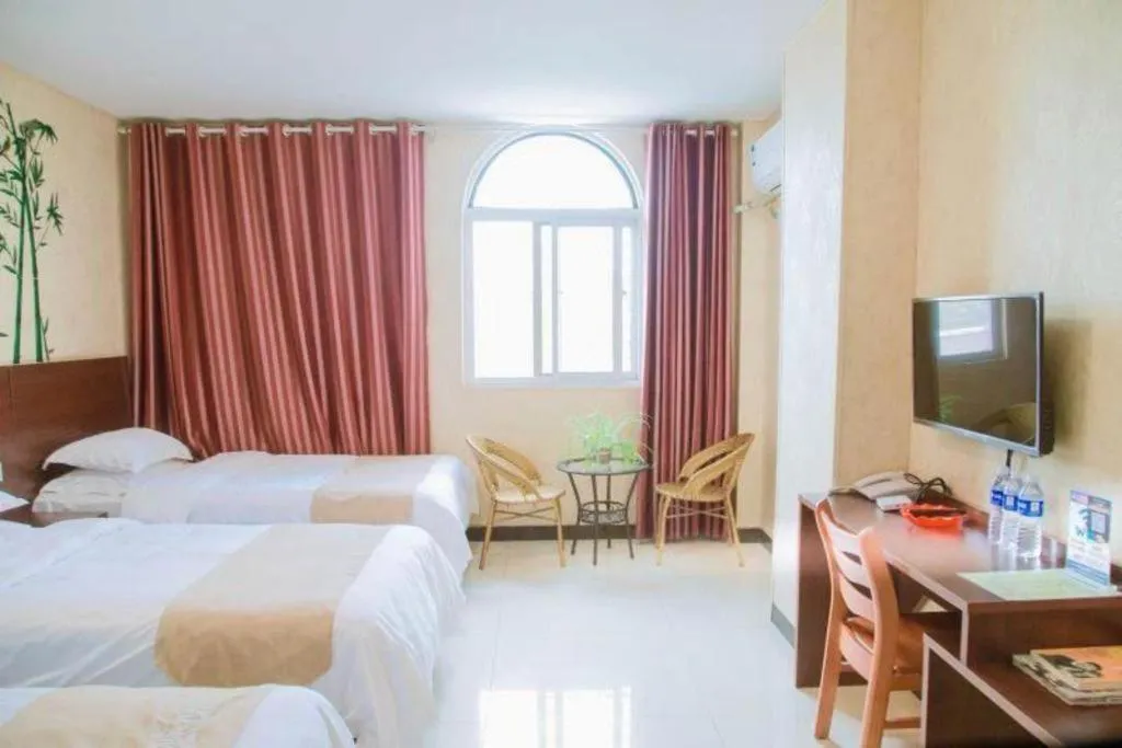 Bed in Shell Zaozhuang Taierzhuang Ancient City East Gate Hotel