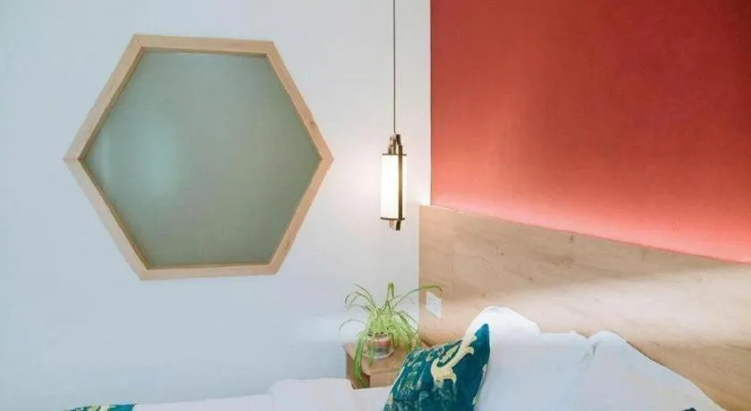 Bed in Shell Zaozhuang Taierzhuang Ancient City East Gate Hotel