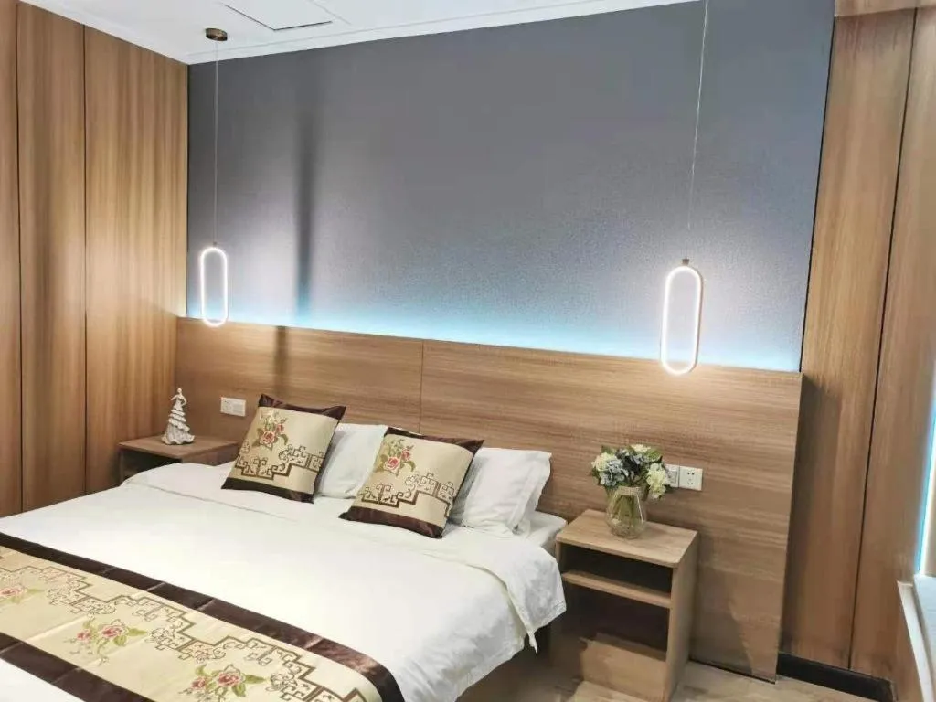 Bed in Shell Zaozhuang Taierzhuang Ancient City East Gate Hotel