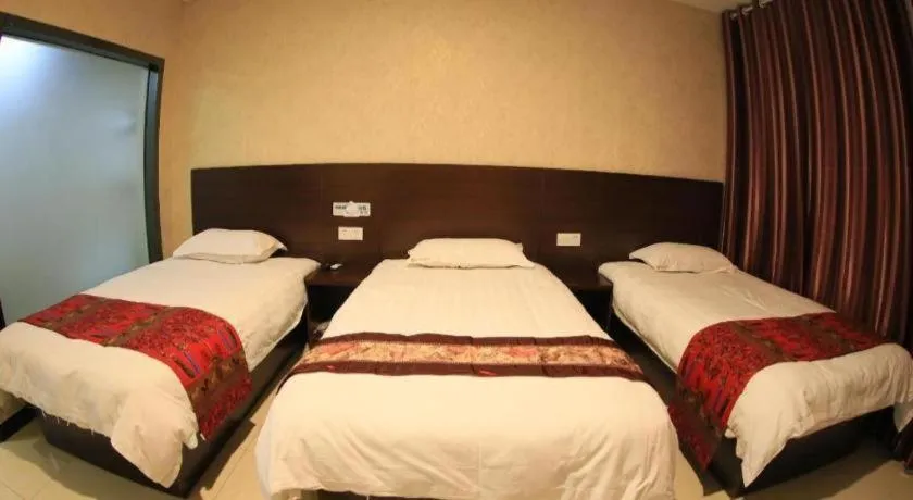 Bed in Shell Zaozhuang Taierzhuang Ancient City East Gate Hotel