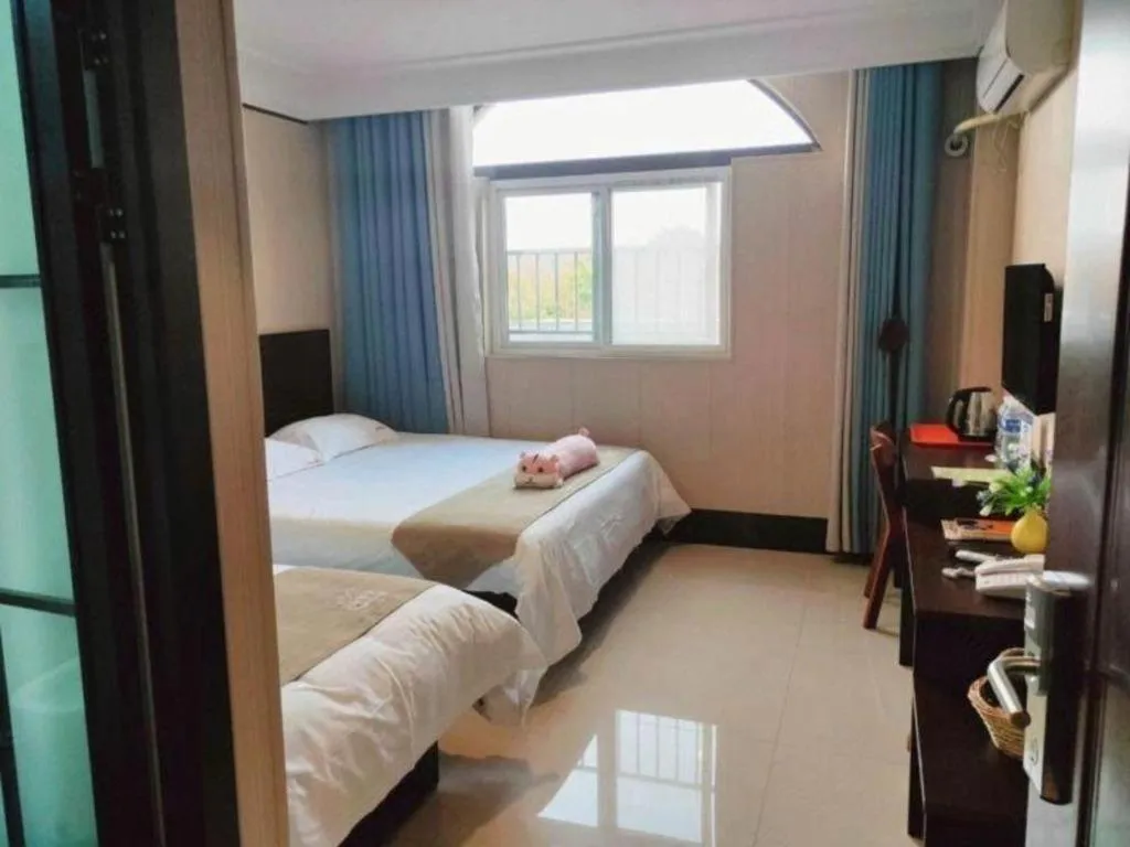 Bed in Shell Zaozhuang Taierzhuang Ancient City East Gate Hotel