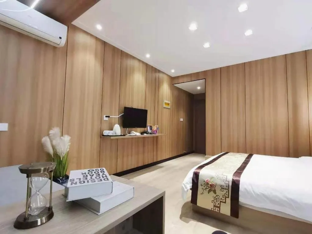 Bed in Shell Zaozhuang Taierzhuang Ancient City East Gate Hotel