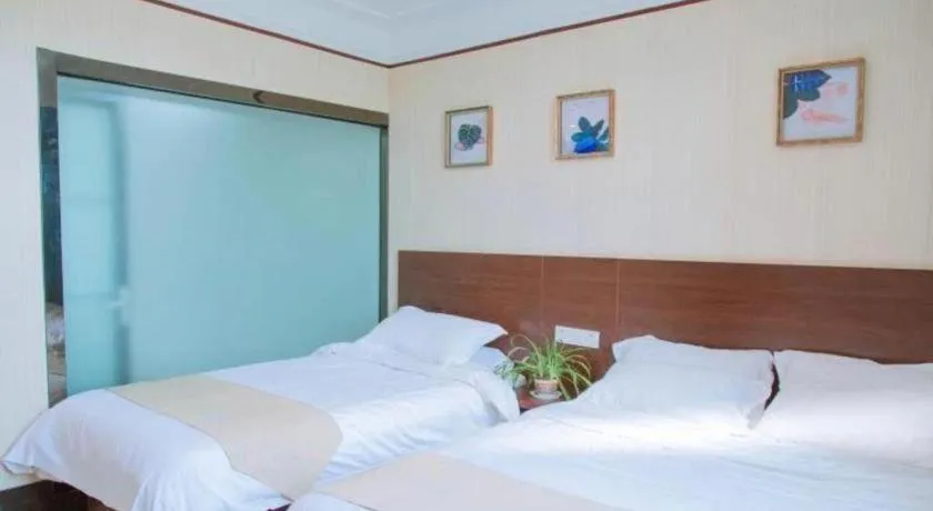 Bed in Shell Zaozhuang Taierzhuang Ancient City East Gate Hotel