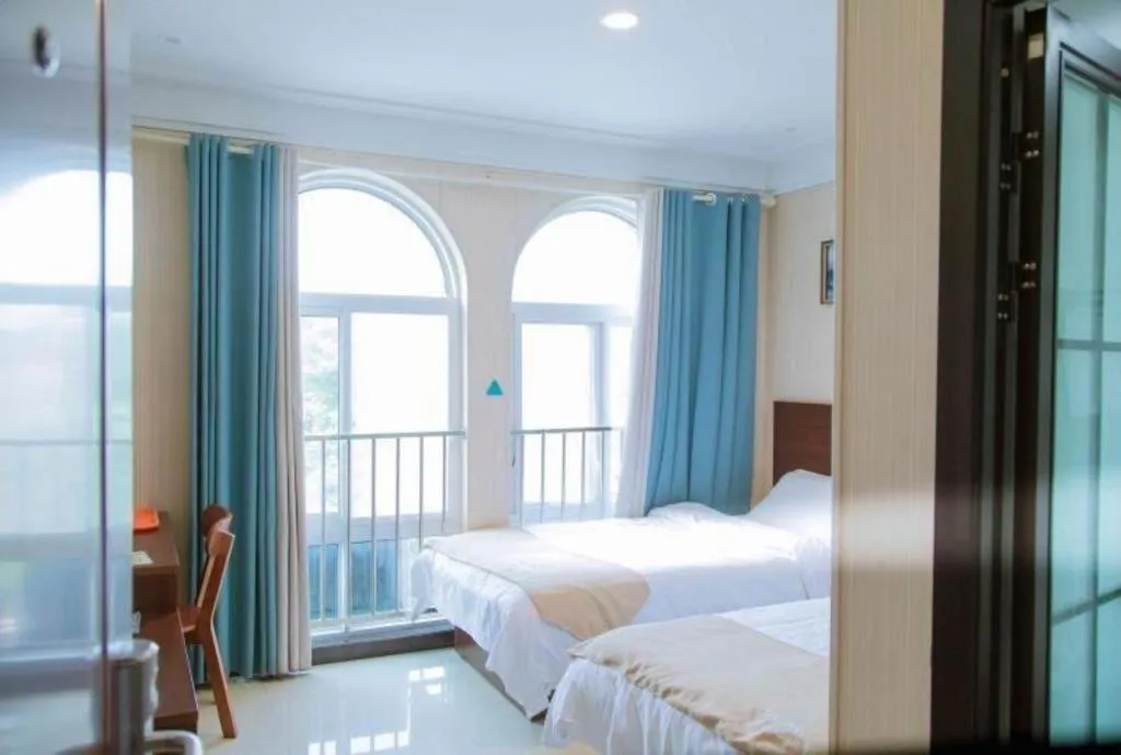 Bed in Shell Zaozhuang Taierzhuang Ancient City East Gate Hotel