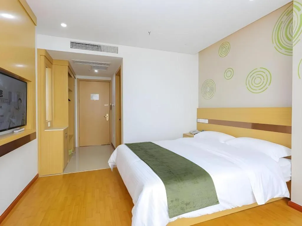 Bed in GreenTree Inn Jiaxin Puyuan Kaixuan Road