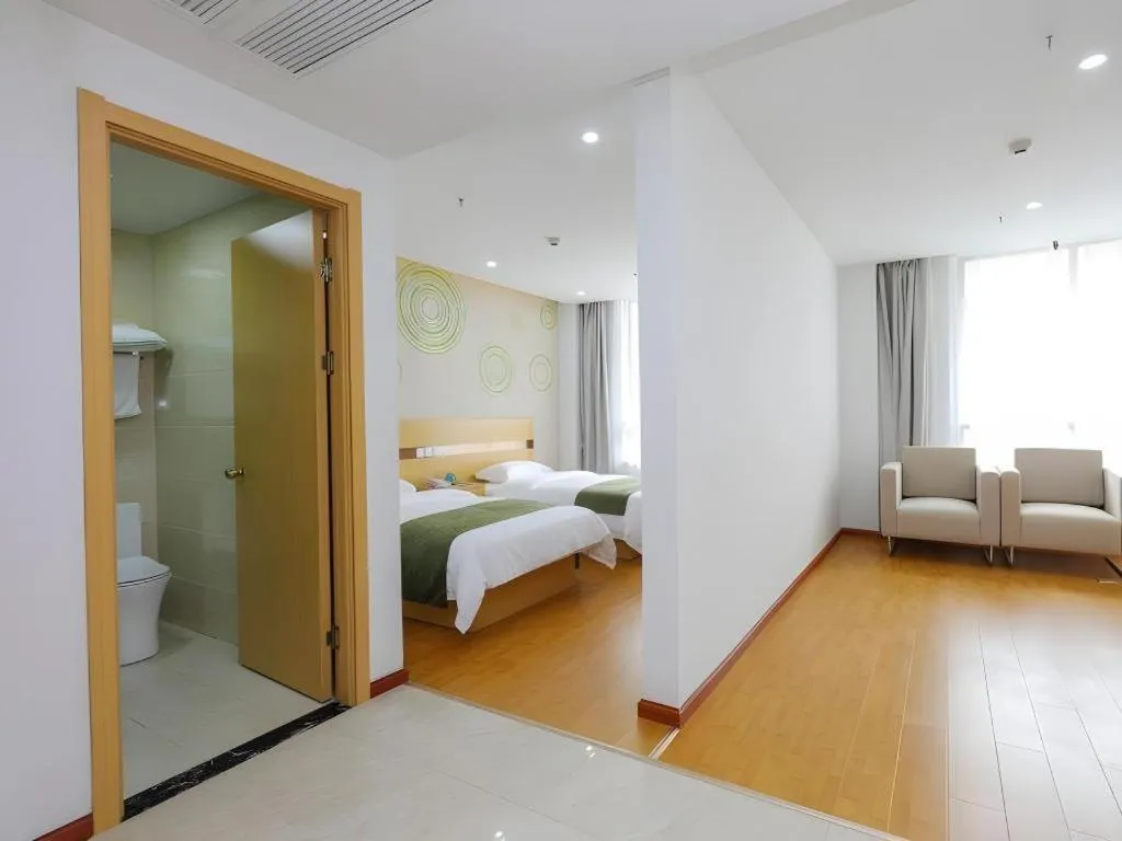 Bed in GreenTree Inn Jiaxin Puyuan Kaixuan Road