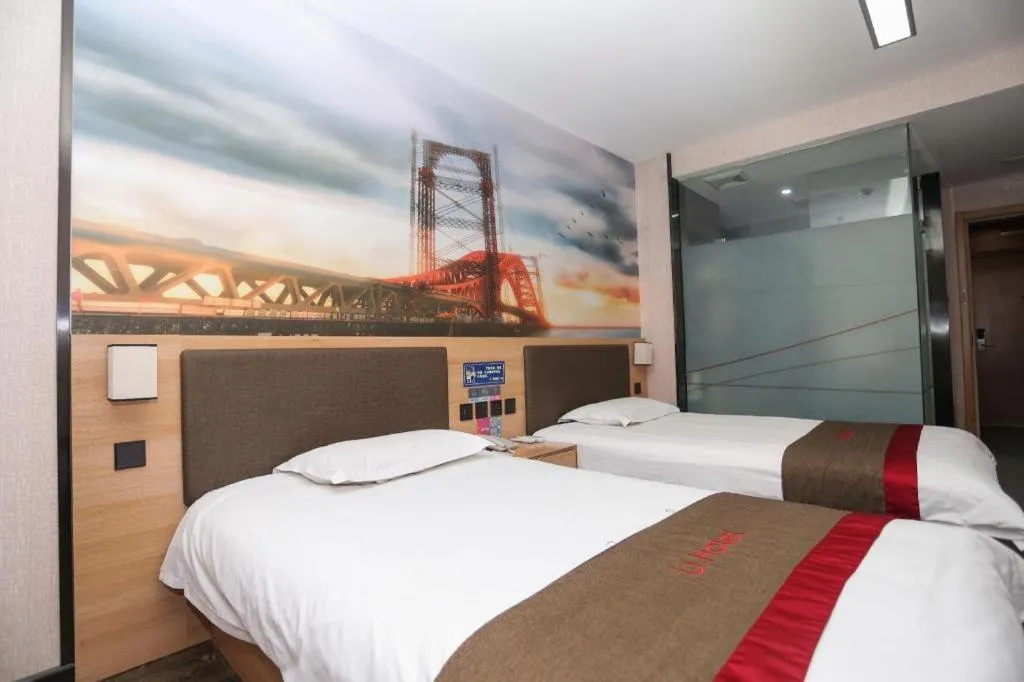Bed in Thank Inn Hotel Hebei Hengshui Development Zone Baoyun Street Hengbai