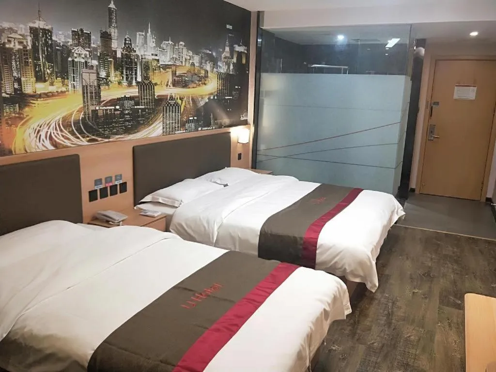 Bed in Thank Inn Hotel Hebei Hengshui Development Zone Baoyun Street Hengbai