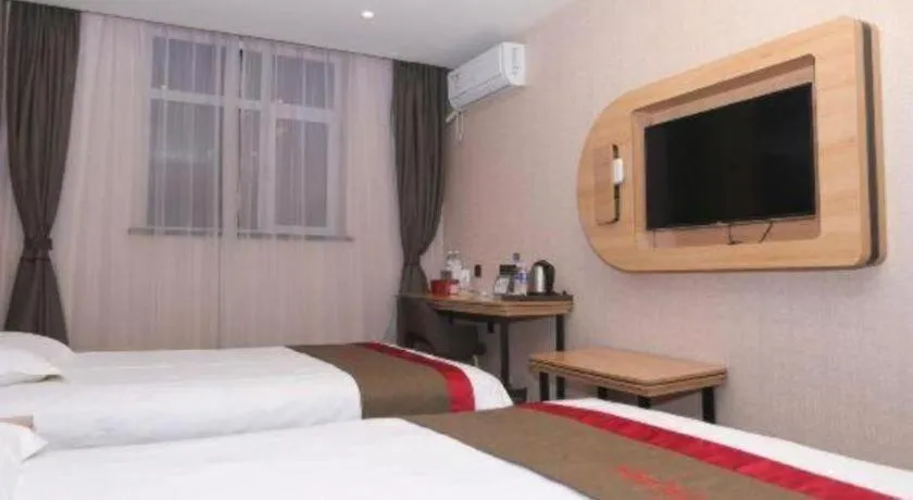Bed in Thank Inn Hotel Hebei Hengshui Development Zone Baoyun Street Hengbai