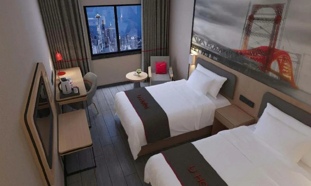 Bed in Thank Inn Hotel Hebei Hengshui Development Zone Baoyun Street Hengbai