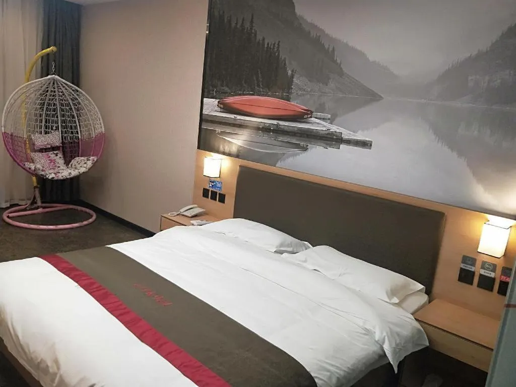 Bed in Thank Inn Hotel Hebei Hengshui Development Zone Baoyun Street Hengbai