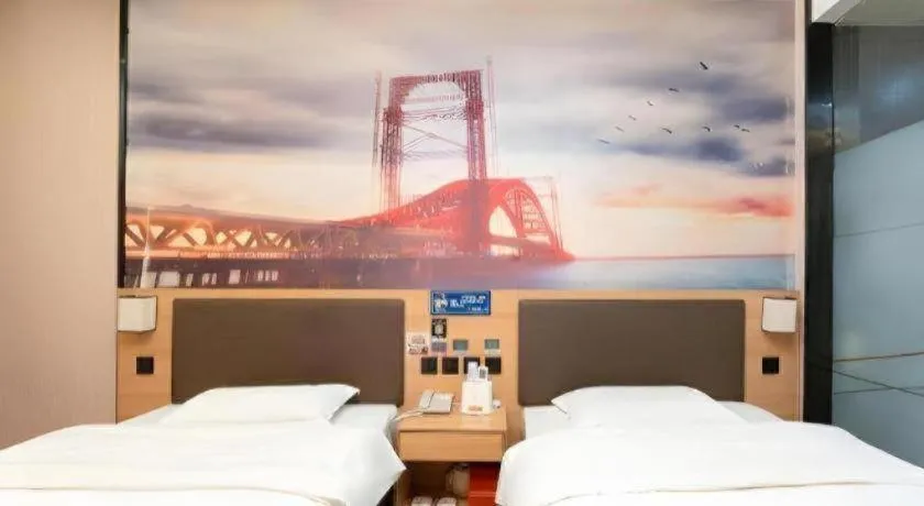 Bed in Thank Inn Hotel Hebei Hengshui Development Zone Baoyun Street Hengbai