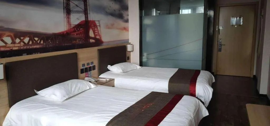 Bed in Thank Inn Hotel Hebei Hengshui Development Zone Baoyun Street Hengbai