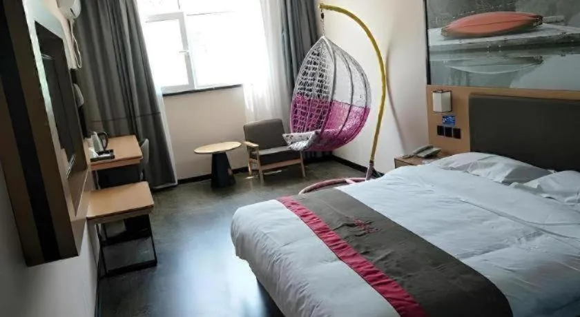 Bed in Thank Inn Hotel Hebei Hengshui Development Zone Baoyun Street Hengbai