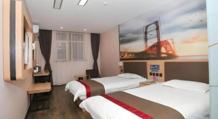 Bed in Thank Inn Hotel Hebei Hengshui Development Zone Baoyun Street Hengbai