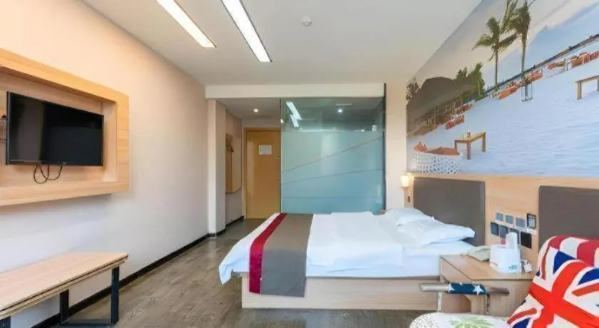 Bed in Thank Inn Hotel Hebei Hengshui Development Zone Baoyun Street Hengbai