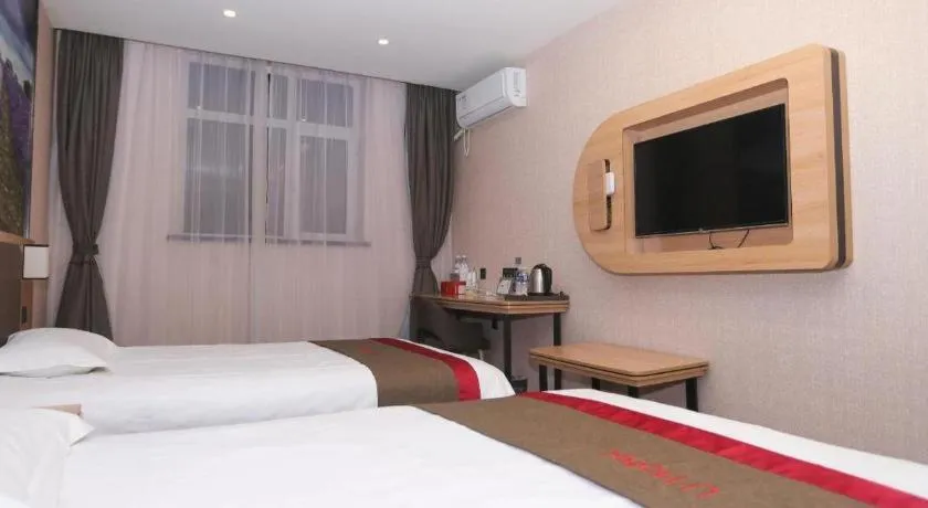 Bed in Thank Inn Hotel Hebei Hengshui Development Zone Baoyun Street Hengbai