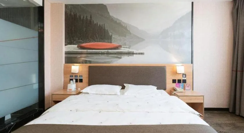 Bed in Thank Inn Hotel Hebei Hengshui Development Zone Baoyun Street Hengbai