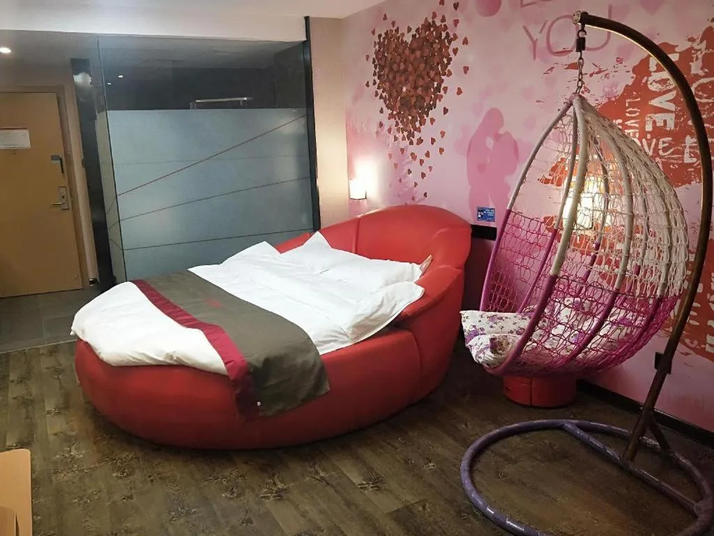 Bed in Thank Inn Hotel Hebei Hengshui Development Zone Baoyun Street Hengbai