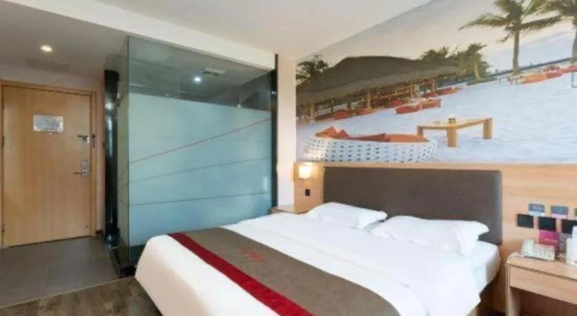 Bed in Thank Inn Hotel Hebei Hengshui Development Zone Baoyun Street Hengbai