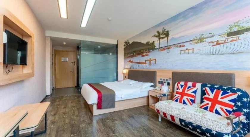 Bed in Thank Inn Hotel Hebei Hengshui Development Zone Baoyun Street Hengbai