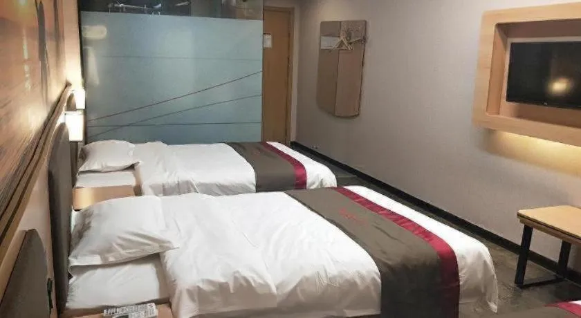 Bed in Thank Inn Hotel Hebei Hengshui Development Zone Baoyun Street Hengbai