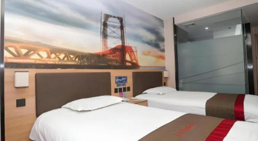 Bed in Thank Inn Hotel Hebei Hengshui Development Zone Baoyun Street Hengbai