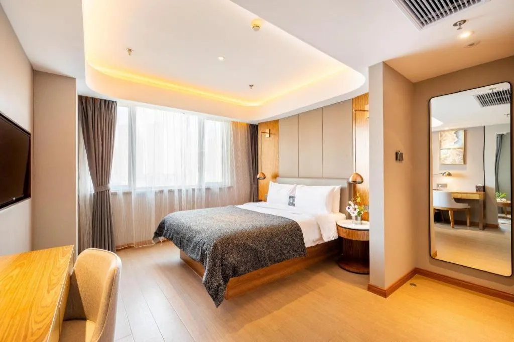 Bed in Yitel Collection Shenyang Hunnan Olympic Sports Center Caixia Street Metro Station