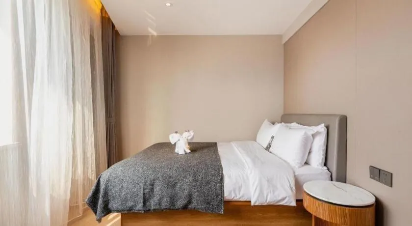 Bed in Yitel Collection Shenyang Hunnan Olympic Sports Center Caixia Street Metro Station