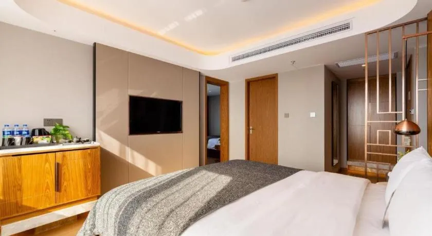 Bed in Yitel Collection Shenyang Hunnan Olympic Sports Center Caixia Street Metro Station