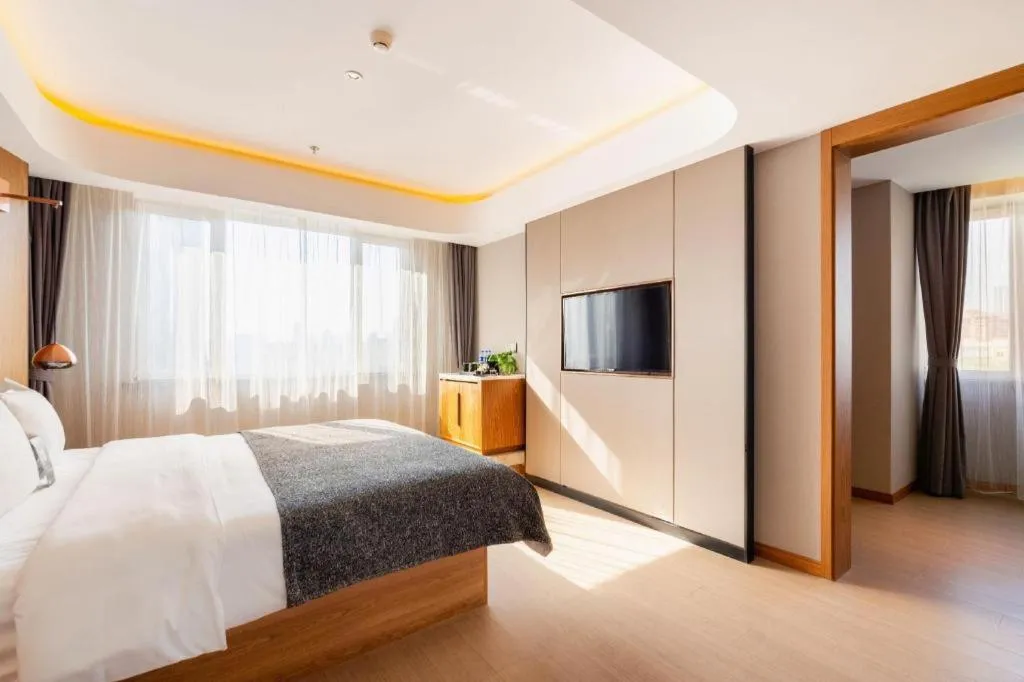 Bed in Yitel Collection Shenyang Hunnan Olympic Sports Center Caixia Street Metro Station