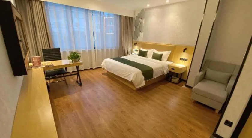 Bed in GreenTree Inn Ganzhou Gan County Bus Station