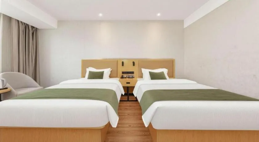 Bed in GreenTree Inn Ganzhou Gan County Bus Station