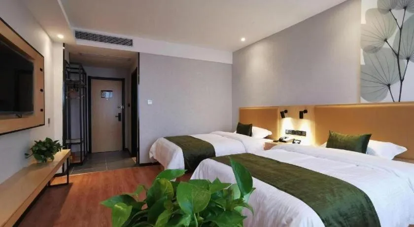 Bed in GreenTree Inn Ganzhou Gan County Bus Station