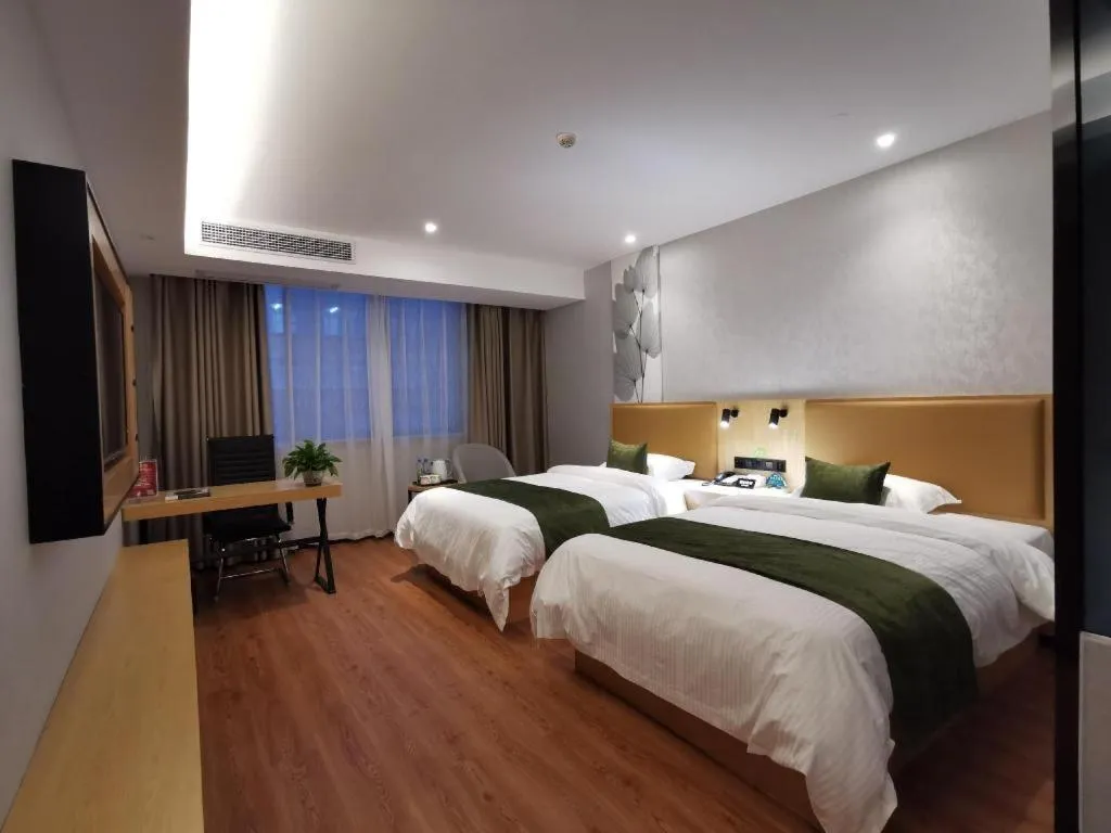 Bed in GreenTree Inn Ganzhou Gan County Bus Station
