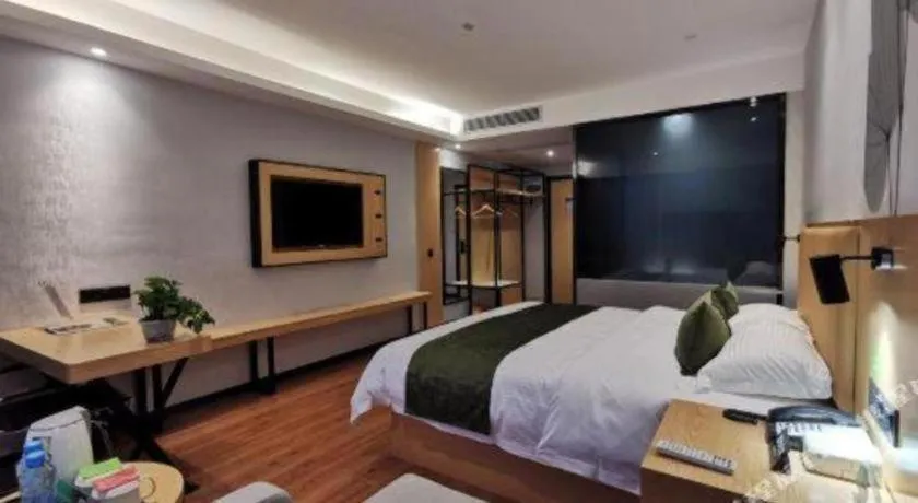 Bed in GreenTree Inn Ganzhou Gan County Bus Station