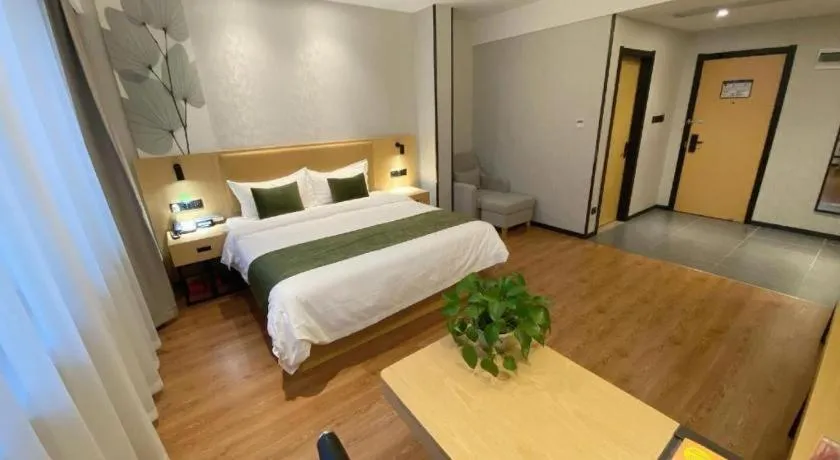 Bed in GreenTree Inn Ganzhou Gan County Bus Station