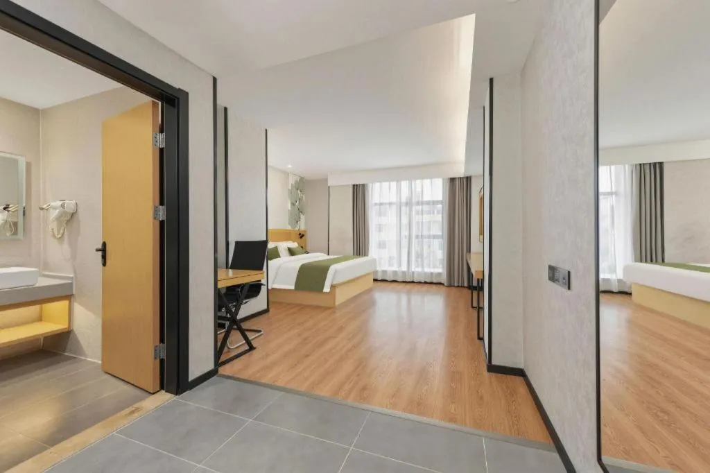 Bed in GreenTree Inn Ganzhou Gan County Bus Station