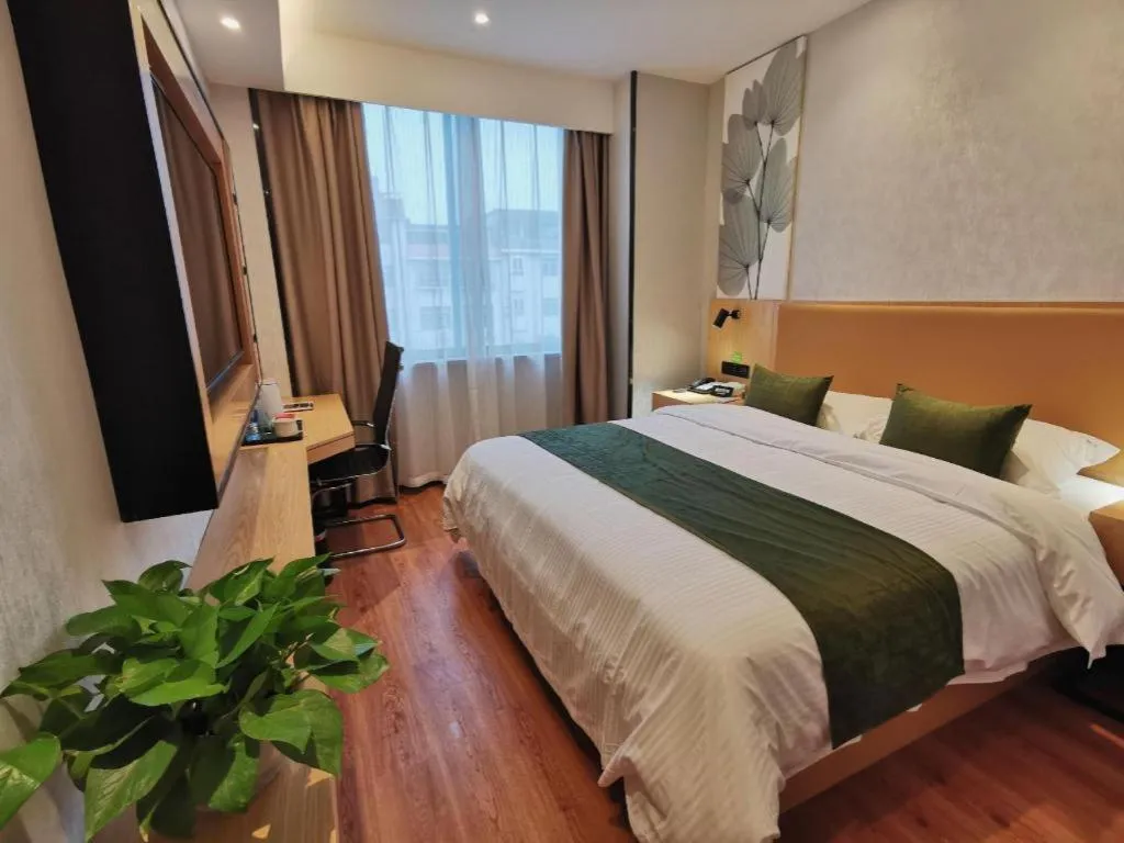 Bed in GreenTree Inn Ganzhou Gan County Bus Station