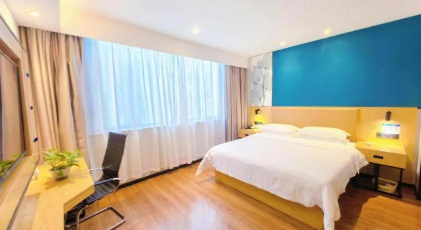 Bed in GreenTree Inn Ganzhou Gan County Bus Station