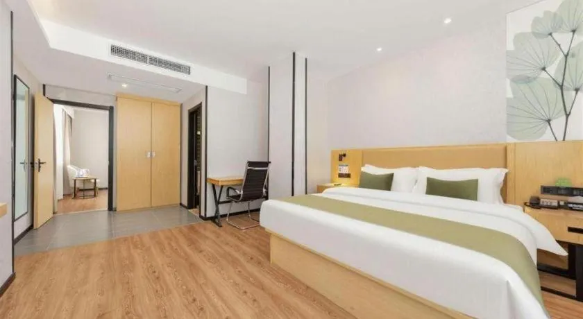 Bed in GreenTree Inn Ganzhou Gan County Bus Station