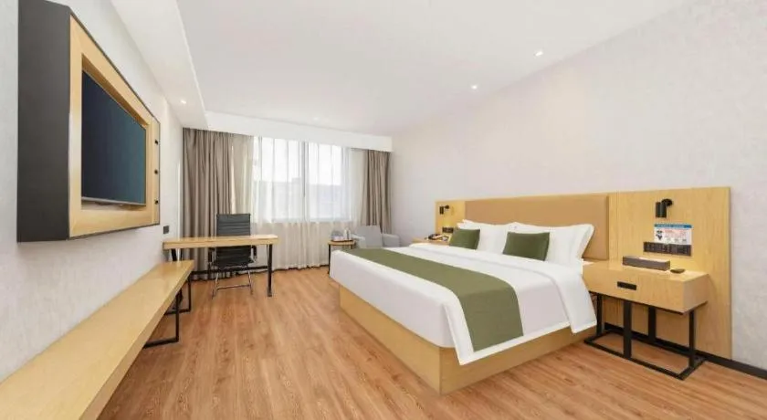 Bed in GreenTree Inn Ganzhou Gan County Bus Station