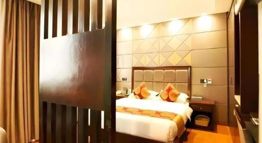Bed in GreenTree Inn Wuxi Xinwu District Meicun Town Taibo Avenue