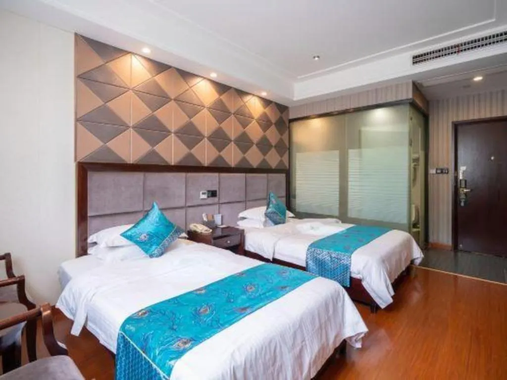 Bed in GreenTree Inn Wuxi Xinwu District Meicun Town Taibo Avenue