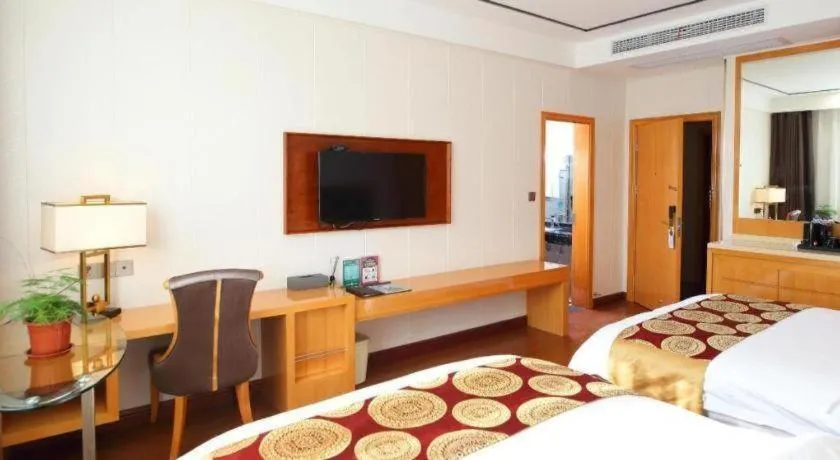 Bed in GreenTree Inn Wuxi Xinwu District Meicun Town Taibo Avenue