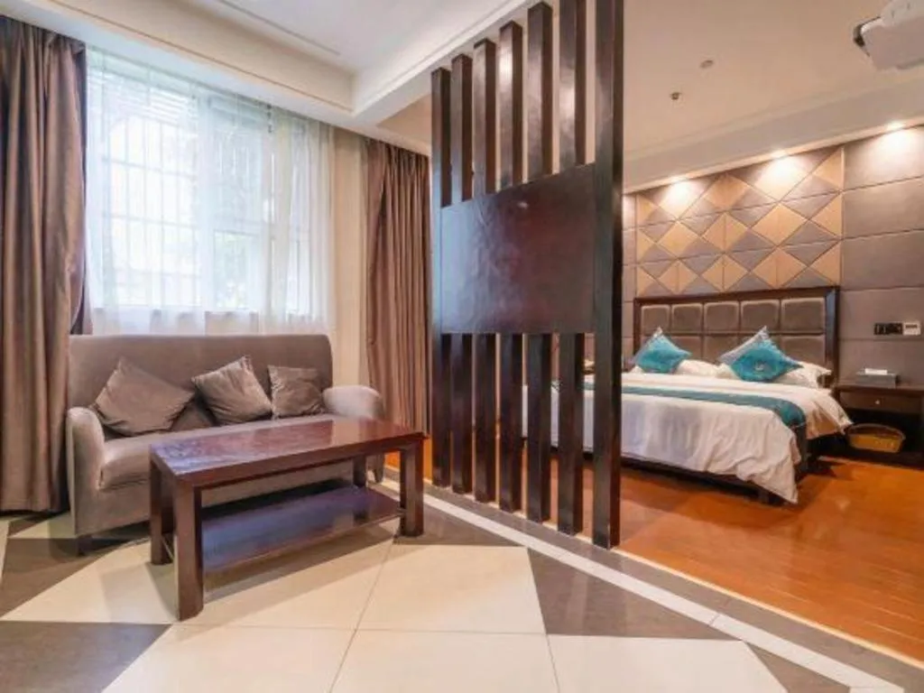 Bed in GreenTree Inn Wuxi Xinwu District Meicun Town Taibo Avenue